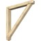 Ekena Millwork Traditional Arts and Crafts Rough Sawn Bracket w/ Offset Brace, Douglas Fir, 6"W x 48"D x 48"H BKT0604X48X48TRA03RDF - alternate 1